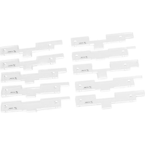 Ensemble de 10 tiges de réglage de précision en acrylique transparent pour fraiseuse, machine de formage, scie à table pour le travail du bois (1/5)