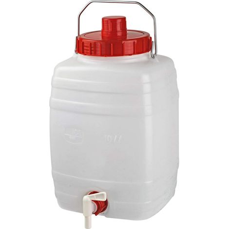 Bidón de plástico rectangular con grifo - 10 l (1/2)