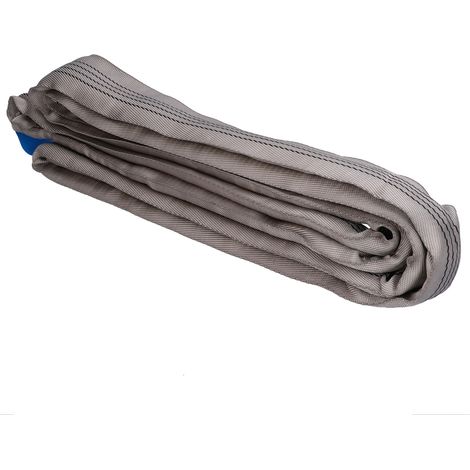 Élingue ronde sans fin 4T, sangle de levage robuste 70mm grise, capacité 4 tonnes, bandoulière de remorquage 6 mètres (19,68 pi), anneau de levage industriel pour manutention lourde. (1/5)