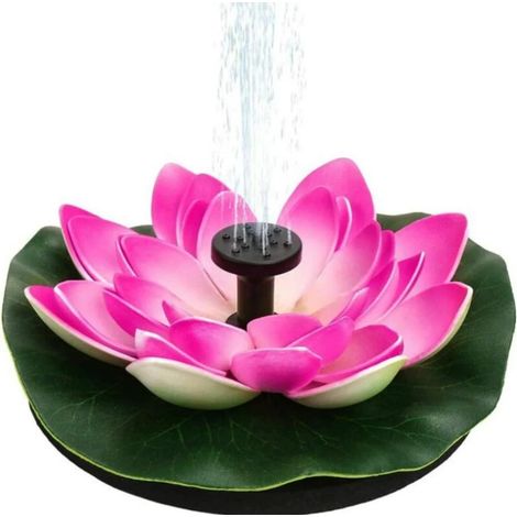 Décoration d'étang Nénuphar/Fleur de lotus Fontaine solaire Pompe flottante Étang Fonction Lotus Eau solaire (1/4)