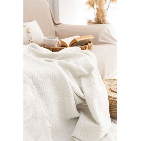 Copridivano, copridivano Cover 180 Cmx300 Cm 100% RECYCLED Cream (1/5)