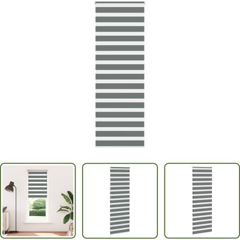 vidaXL Sonnenschutz -  Doppelrollo Dunkelgrau 80x200 cm Stoffbreite 75,9 cm Polyester (1/5)