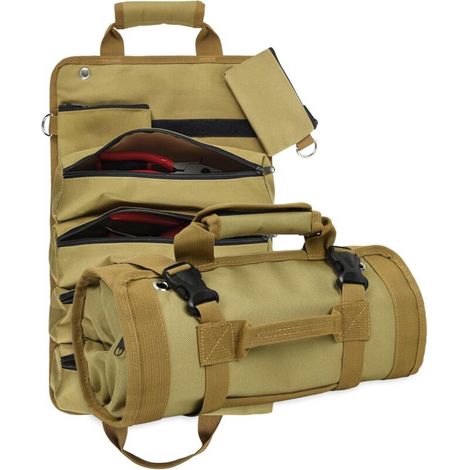 Bolsa de herramientas compacta enrollable - 2 bolsillos extraíbles, regalo ideal para hombres, maridos y padres (1/5)