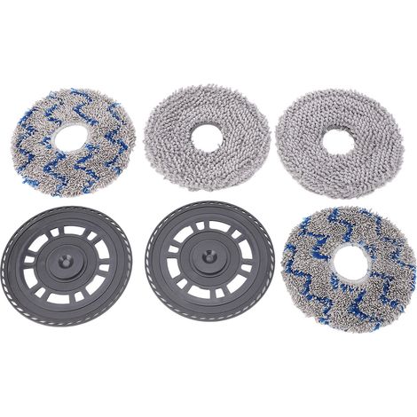 Lot de 6 Lingettes Microfibre Lavables pour Robot Dreame X30 et X30 Pro avec Supports, Accessoires de Rechange Compatibles (1/5)