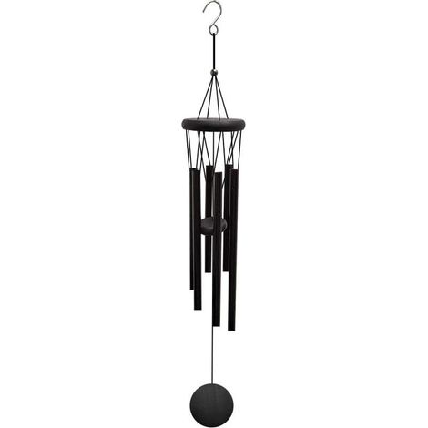 Carillon a Vent Exterieur, 6 Tubes Creux en Aluminium, Carillons Décoratifs d'extérieur Aluminium Bois Wind Chime pour Jardin Cour Maison1 pièce (1/3)