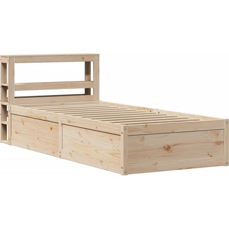 Maison Exclusive - Cadre de lit avec tête de lit 90x190 cm bois de pin massif (1/5)