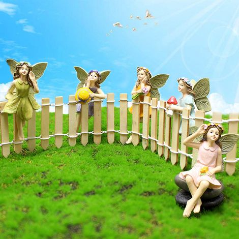 Figuritas de hadas en miniatura para el jardín: 5 esculturas decorativas de resina para jardín, terraza o macetas. (1/5)