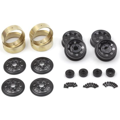 CS8 Steel Beadlock Wheel 1.2in (Black/4pcs)
