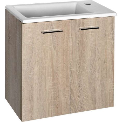 Aqualine Keramia Fresh - Mobile lavabo 49x50x25 cm, rovere platino 51047DP