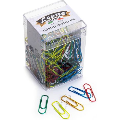 Leone Dell'Era Trombones Colorés Métallisés N°4 - 32 mm - Couleurs Assorties - 250 Pièces