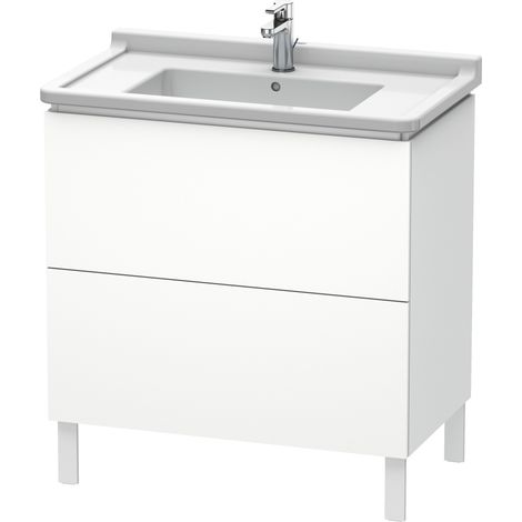 Duravit L-Cube Meuble sous-lavabo vertical, 2 tiroirs, 820mm, pour Starck 3, Coloris: Décor blanc mat - LC660901818 (1/5)