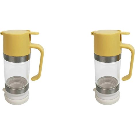 Lot de 2 300ml Verre Honey Dispenser, facile-pour-Clean cuisine outil pour Maple Syrup, Sauces, et More (1/5)