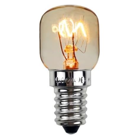 3er-Pack E14 15W Backofenlampen, hitzebeständig bis 300 °C – warmweißes Licht 2700 K, T22, Energieklasse G, geeignet für Kühlschränke, Mikrowellen, Dunstabzugshauben u. v. m.