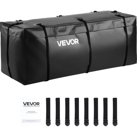 VEVOR Gepäckträgertasche für Anhängerkupplung aus wasserdichtes 840D-PVC (0,34 m³), Gepäcktasche zur Aufbewahrung auf der Ladefläche von Lkws mit verstärkten Gurten für PKW SUVs Vans Schwarz (1/5)
