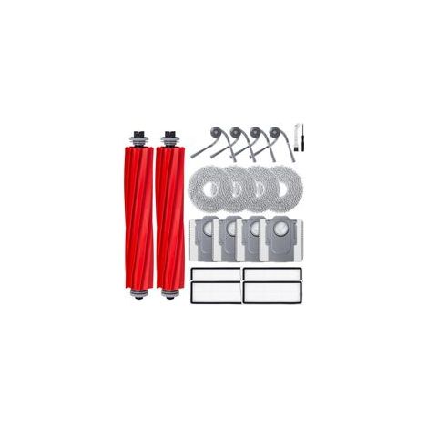 Union – Kit d'accessoires pour aspirateur Roborock QV 35A/QV 35S/QR 798/QR 598 – 2 brosses en caoutchouc anti-enroulement – 4 filtres HEPA lavables – 4 chiffons microfibre super absorbants (1/5)