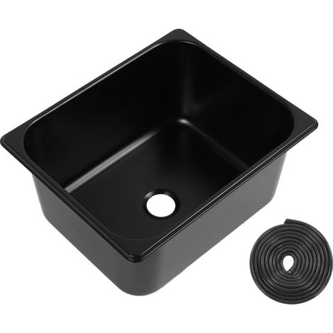 Quadratisches Spülbecken aus Edelstahl 320 für Wohnmobile, 320 x 260 x 150 mm, Küchenwaschbecken, Badezimmer, mit 40 mm Abfluss, für Wohnwagen, Imbisswagen, Wohnmobile.