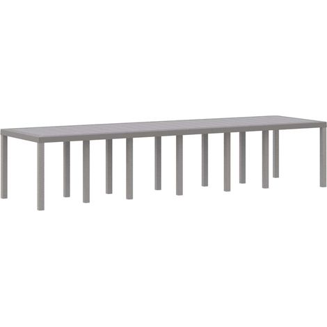 Maison Exclusive - Tavolo da Giardino Grigio chiaro 350 x 100 x 74 cm polyrattan