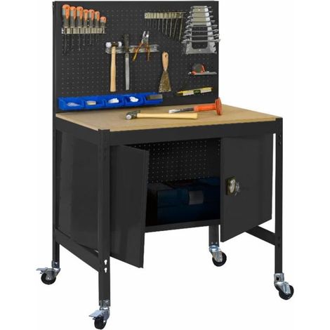 Mesa de Trabajo SIMONWORK con Ruedas BT 2 cabinet 1200 antracita/madera