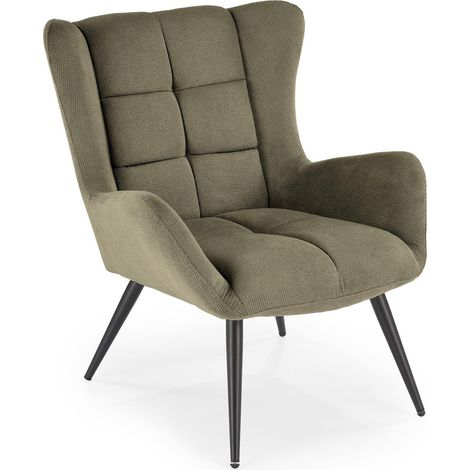 Sillón Houston 1756, Olivo claro, 92x72x85cm, Tapiz, Patas: Metal, 0 (1/5)