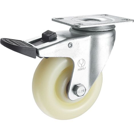 royaluxe -Roulette fixe pour piste de remorque, frein de roue universel silencieux, industrie robuste (1/3)