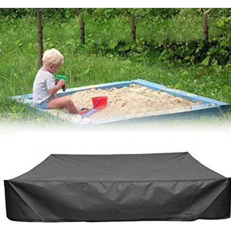 Sandpit Dust Cover with Drawstring, Square Oxford Cloth Tarpaulin for Sandpit, Swimming Pool, Garden (1/5)
