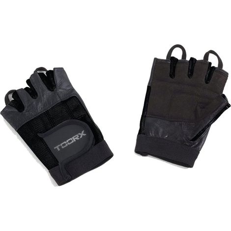 Guanti palestra - Pelle / Spandex / Pelle scamosciata - nero S - Nero