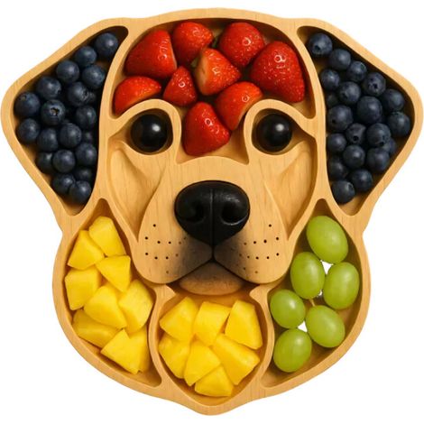 Bandeja para servir con forma de cabeza de perro, bandeja para Labrador