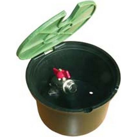 1PZ POZZETTO PVC TONDO CON COPERCHIO E RUBINETTO - mm.210x130h