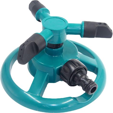 Arroseur Rotatif - 3 Bras - Rotation 360° - Portée Jusqu'à 8 M - Surface Couverte 50 à 75 M² - Réglage Flux 15 à 45° - 1 Pièce (1/5)