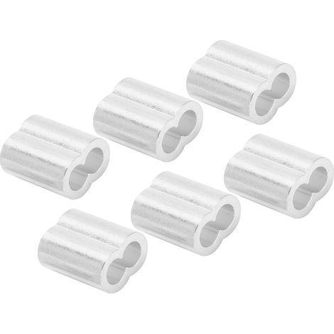 100 embouts de câble en aluminium M4, manchons à sertir, double trou, clip ovale en forme de huit, serre-câble (1/5)