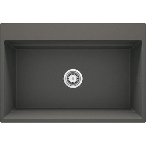 deante ZRMT10B Fregadero de granito magnético de 1 cubeta
