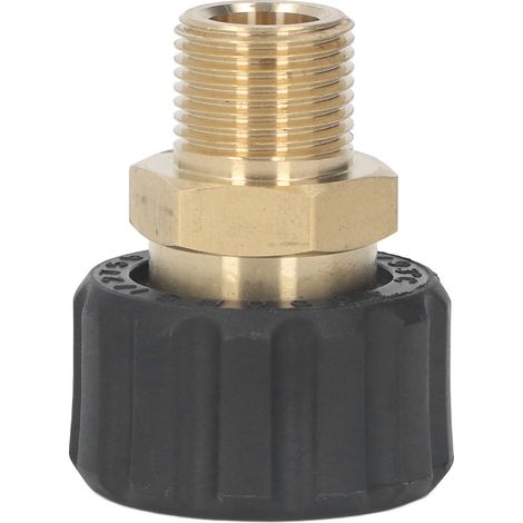 Adaptateur pour nettoyeur haute pression, raccord de tuyau, 5000 PSI, pièces de rechange, accessoires : mâle G3/8 vers femelle M22, 15 mm (1/5)