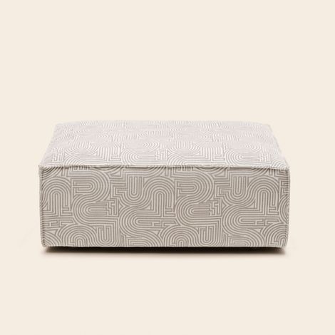 Pouf en Revêtement en chenille bicolore DYONIS