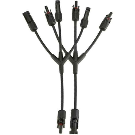 Y-Verzweigungskabel-Anschlussset für Solarmodule, einfache Installation per Plug & Play, 1 Paar Solarstecker-Length 33cm-1 to 3 (1/5)