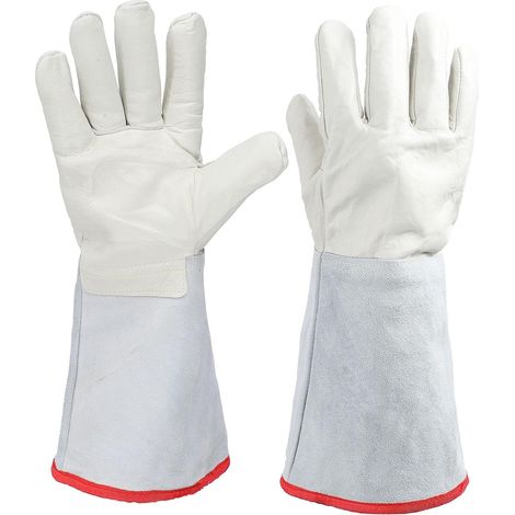 Guantes criogénicos CSPARKV, guantes de protección contra nitrógeno líquido, guantes congelados, guantes criogénicos sólidos, guantes para manipulación de hielo seco, guantes de protección contra líqu (1/5)