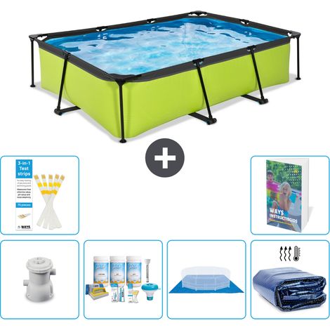 Exit Pool Rechteckig - 300x200x65 cm - 7-teilig S289