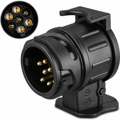 13-poliger auf 7-poliger Adapter für Anhänger (Wohnwagen, Lkw und Sattelauflieger), wasserdicht, 12 V (1/4)