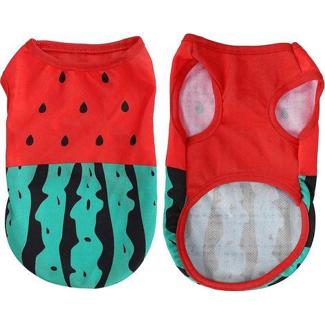Erfrischende Haustierweste mit Wassermelonenmuster – Leichtes, ärmelloses T-Shirt für Hunde und Schweine (1/4)