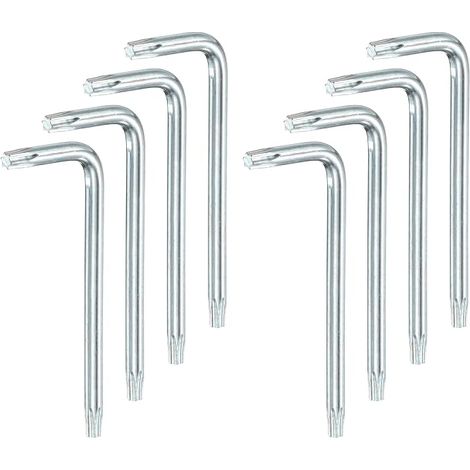 8 Pcs T20 Sécurité Anti Sabotage Torx Étoile Clé À Bits Blanc (1/5)
