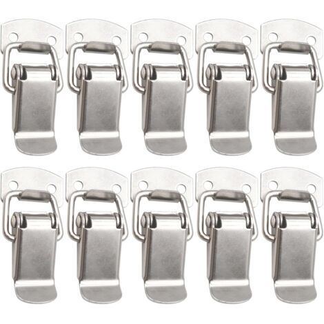 10 Pièces Fermeture à Levier 47mm Loquet à Bascule, Fermoir à Bascule Attache Capot, Fermoir à Ressort Loquet à Ressort pour Fenêtre, Meubles, Tiroir, Armoire, Boîte à Outils (1/5)