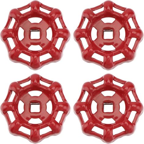 Poignée de Vanne en Fer Rouge Fiable et, Lot de 4 Pièces (1/5)