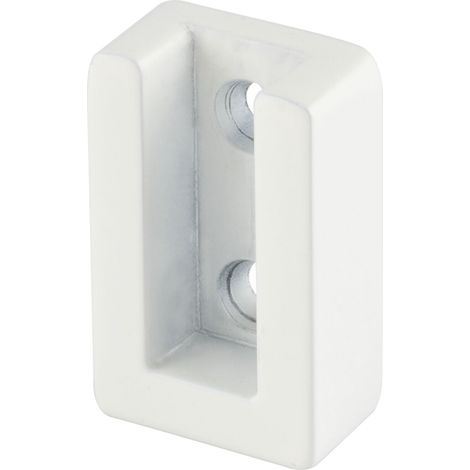 Kleiderstangenhalter passend zu Kleiderstange Ninos 30x12mm, Zamak weiß matt lackiert (1/2)