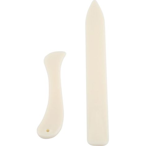 2 Pièces Plioir à Papier Blanc Outil de Plissage et Rainurage pour Bordures (1/5)