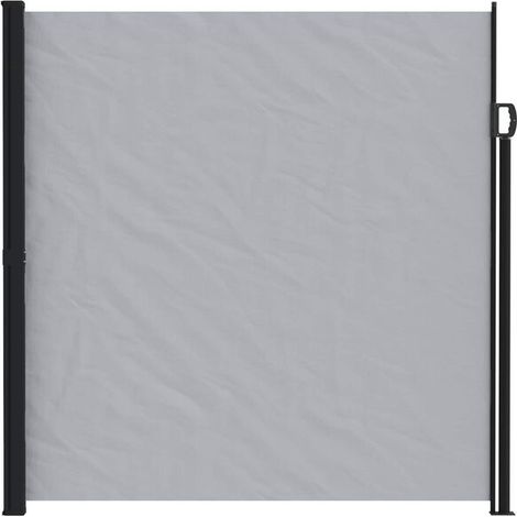 Store latéral rétractable gris 600 x 200 cm polyester - Store extérieur balcon terrasse jardin protection UV (1/5)