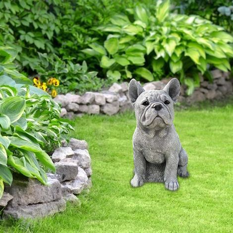 Statue de Chien pour Jardin en Résine Réaliste - Sculpture Animalière pour Déco Extérieure - Cadeau pour Amoureux des Chiens (1/5)