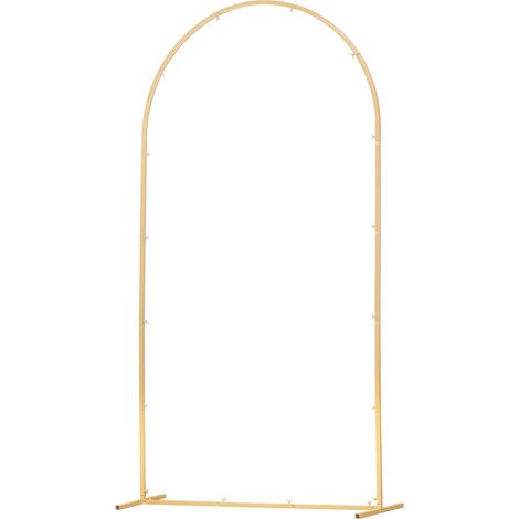 Mophorn Arche de Mariage 2,2 x 1,2 m Support de Fond en Métal avec Structure Stable et Tubes Carrés pour Décoration de Mariage, Anniversaires, Fêtes, Cérémonies, Célébrations, Doré (1/5)