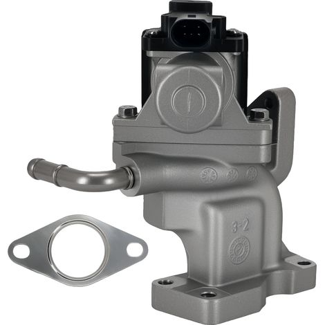 Válvula EGR, plástico resistente, 10,5 x 5,5 x 4 cm, compatible con SsangYong Korando Actyon Sports, recirculación eficiente de gases de escape, diseñada según los estándares OEM. (1/5)