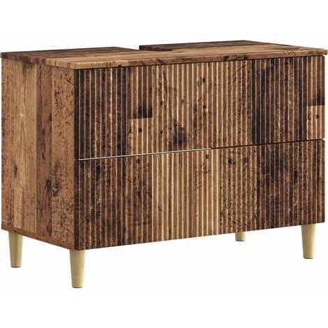 Waschbeckenschrank ARNHEM Altholz 82 x 41 x 59 cm Holzwerkstoff vidaXL (1/5)