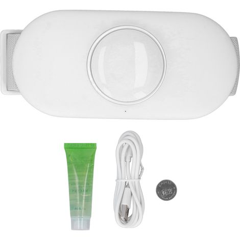 Ceinture chauffante massage sans fil portable, coussin thermique rapide pour ventre, réduction des douleurs abdominales, blanc (1/5)