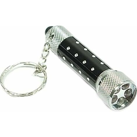 Mini 5 LED Lampe de Poche, Porte-clés Porte-clés Noir Ultra Durable de la Torche très Durable et utile Professionnel et Attrayant (1/4)